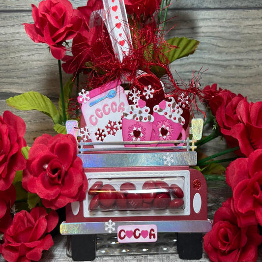 Truck Money Holder Die - Valentine Style