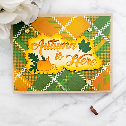 Autumn Is Here & Autumn Blessings Sentiment die set