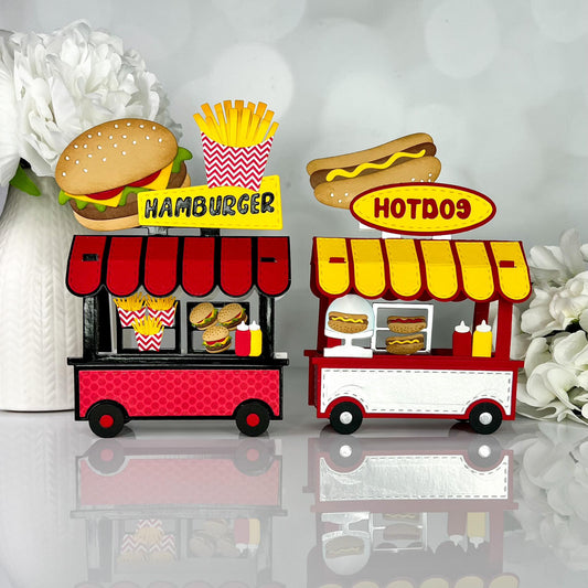 Food cart, Hamburger, Hot Dog Die Set Bundle ***pre-order ETA expected first week of April***